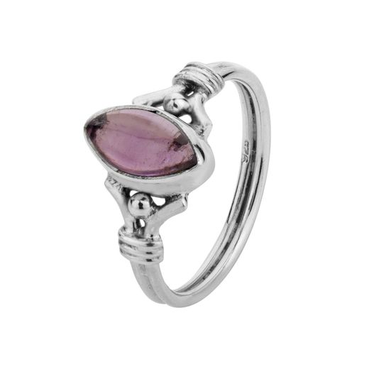 Anillo Plata ANM0100PL12AM Piedra Mineral Amatista