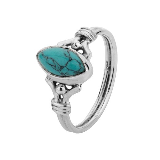 Anillo Plata ANM0100PL12TU Piedra Mineral Turquesa