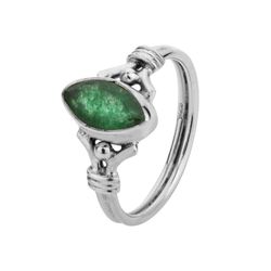 Anillo Plata ANM0100PL14OV Piedra Mineral Onix Verde