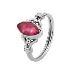 Anillo Plata ANM0100PL16RU Piedra Mineral Rubí