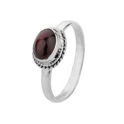 Anillo Plata ANM0102PL16GR Piedra Mineral Granate Ovalada