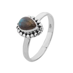 Anillo Plata ANM0103PL12LA Lágrima Piedra Mineral Labradorita