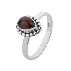 Anillo Plata ANM0103PL14GR Lágrima Piedra Mineral Granate