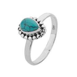 Anillo Plata ANM0103PL16TU Lágrima Piedra Mineral Turquesa