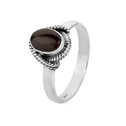 Anillo Plata ANM0104PL12GR Piedra Mineral Granate Ovalada