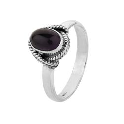 Anillo Plata ANM0104PL14AM Lágrima Piedra Mineral Amatista