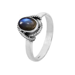 Anillo Plata ANM0104PL16LA Piedra Mineral Labradorita Ovalada