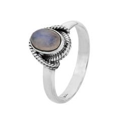Anillo Plata ANM0104PL16PL Piedra Mineral Piedra Luna Ovalada