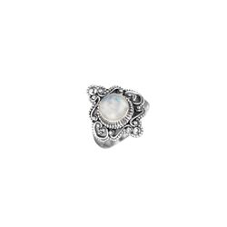 Anillo Plata ANM0152PLPL18 Piedra Mineral Piedra Luna Redonda