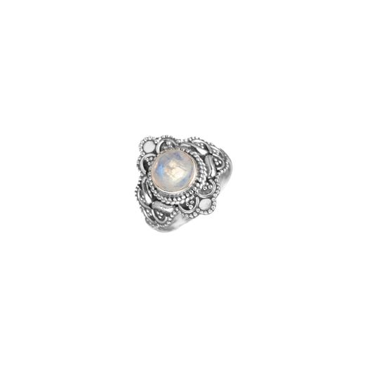 Anillo Plata ANM0153PLPL12 Piedra Mineral Piedra Luna Redonda