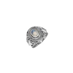 Anillo Plata ANM0155PLPL18 Piedra Mineral Piedra Luna Ovalada