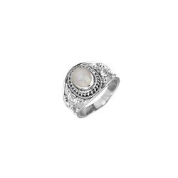 Anillo Plata ANM0157PLPL14 Piedra Mineral Ovalada Piedra Luna