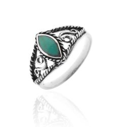 Anillo Plata ANM0158PL14TU Marquesa Piedra Mineral Turquesa