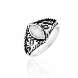Anillo Plata ANM0158PL16NA Marquesa Piedra Mineral Nacar