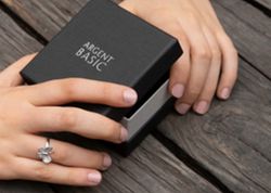 Anillo Plata Argent Basic ANRM041/10 Rugoso Mate Diamantado