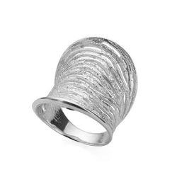 Anillo Plata Argent Basic Mujer ANRM036 Calado Ondas 2,6cm