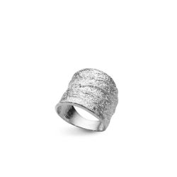Anillo Plata Argent Basic Mujer ANRM048 Trazos Rugosos