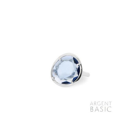 Anell Plata Argent Basic Pedra Blava ANRS002PM