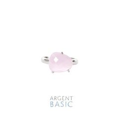 Anillo Plata Argent Basic Piedra Rosa ANRS001PR