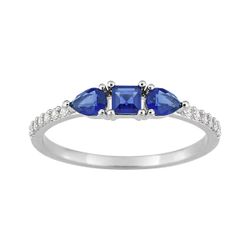 Anillo Plata Argyor MRM (AG)337188.2 Circonitas Blancas Bicolor Azul