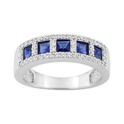 Anillo Plata Argyor MRM (AG)337193.2 Circonitas Blancas Bicolor Azul