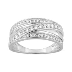 Anillo Plata Argyor MRM (AG)337203.1 Bandas Cruzadas Circonitas