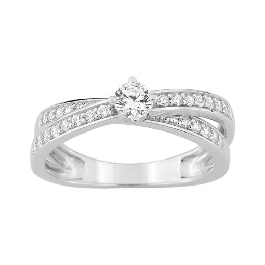 Anillo Plata Argyor MRM (AG)337206.1 Bandas Cruzadas Circonitas