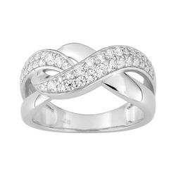 Anillo Plata Argyor MRM (AG)337210.1 Bandas Entrelazadas Circonitas