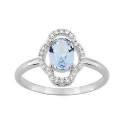 Anillo Plata Argyor MRM (AG)337379.6 Circonitas Blancas Bicolor Azul