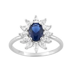 Anillo Plata Argyor MRM (AG)337380.2 Circonitas Blancas Bicolor Azul