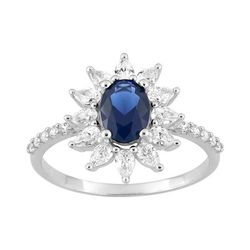 Anillo Plata Argyor MRM (AG)337381.2 Circonitas Azul Bicolor Blancas