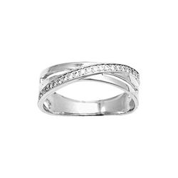 Anillo Plata Argyor MRM Mujer (AG)337127.1 Bandas Cruzadas C. Circonitas