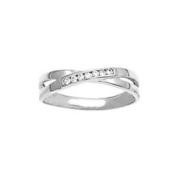 Anillo Plata Argyor MRM Mujer (AG)337131.1 Bandas Cruzadas C. Circonitas