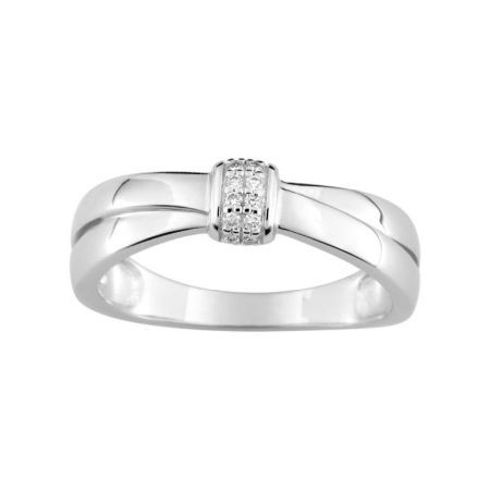 Anillo Plata Argyor MRM Mujer (AG)337714.1 Bandas Cruzadas C. Circonitas