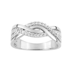 Anillo Plata Argyor MRM Mujer (AG)337717.1 Bandas Cruzadas C. Circonitas