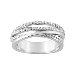 Anillo Plata Argyor MRM Mujer (AG)337732.1 Bandas Cruzadas C. Circonitas