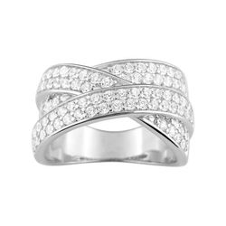 Anillo Plata Argyor MRM Mujer (AG)337845.1 Bandas Cruzadas C. Circonitas