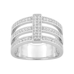 Anillo Plata Argyor MRM Mujer (AG)337937.1 Triple Banda C. Circonitas
