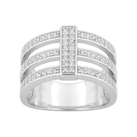 Anillo Plata Argyor MRM Mujer (AG)337937.1 Triple Banda C. Circonitas