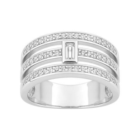Anillo Plata Argyor MRM Mujer (AG)337938.1 Triple Banda C. Circonitas