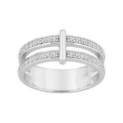 Anillo Plata Argyor MRM Mujer (AG)337982.1 Doble Banda C. Circonitas