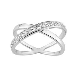Anillo Plata Argyor MRM Mujer (AG)ASRA215Z Bandas Cruzadas C. Circonitas