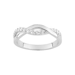 Anillo Plata Argyor MRM Mujer (AG)ASRS30Z Bandas Entrelazadas C. Circonitas