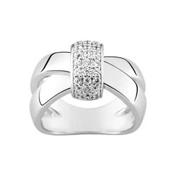 Anillo Plata Argyor MRM Mujer (AG)ASRS64Z Bandas Entrelazadas C. Circonitas