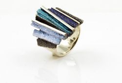 Anillo Plata Arior 1183139XPU-Talla 28 Dana Grande Azul