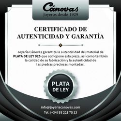 Anell Plata Arior 1183236XPU-Talla 25 Gala Verda Esmeralda