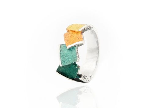 Arior Silver Ring 1183261XPU-Size 9 Kiros Ochre Green