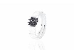 Anillo Plata Arior Diluvi Negro Bicolor Plateado 1183196MXU