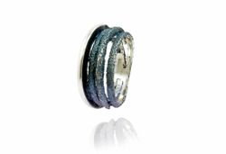 Anillo Plata Arior Dynamic Grande Azul 1183173XPU