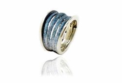 Anillo Plata Arior Dynamic Grande Azul 1183180XPU